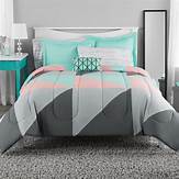 MainStays Coordinated Bedding Set Twin/TwinXL Grey/Teal